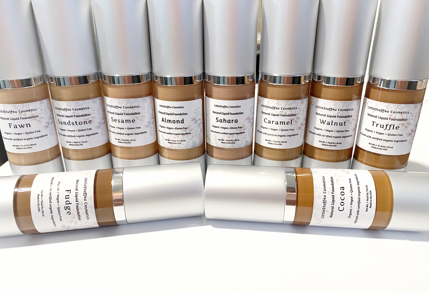 Organic Liquid Foundation | Airless Bottles 1 oz
